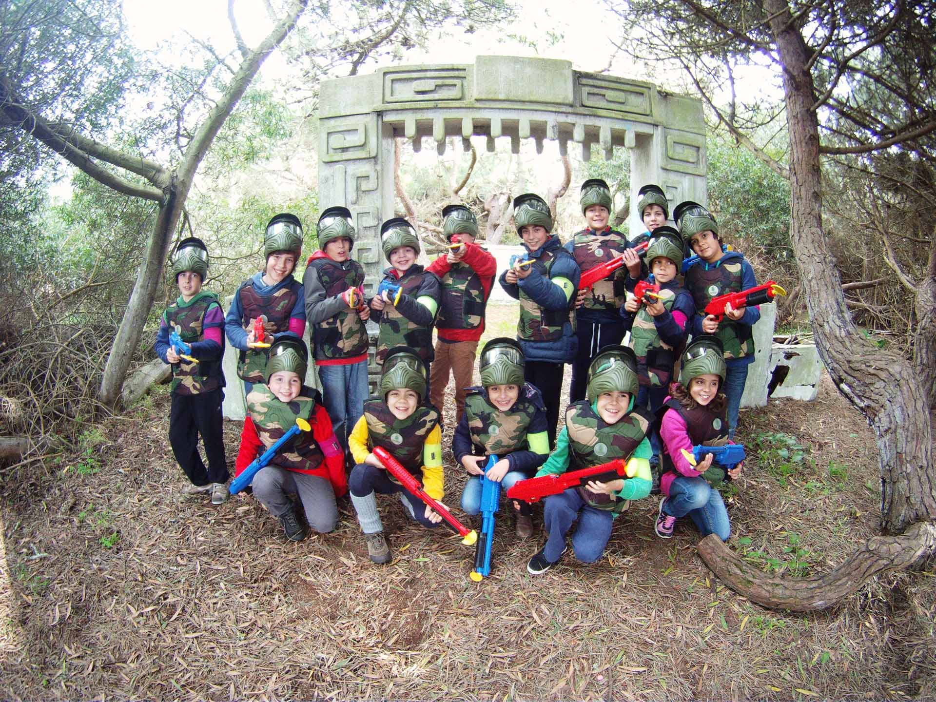Children's tree climbing, with Climbing and Slide + Children's Paintball